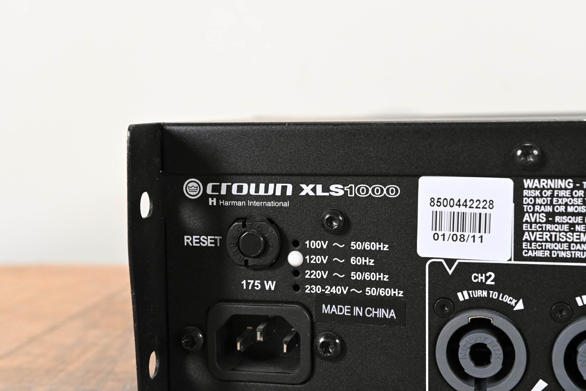 Crown XLS 1000 2-Channel Power Amplifier