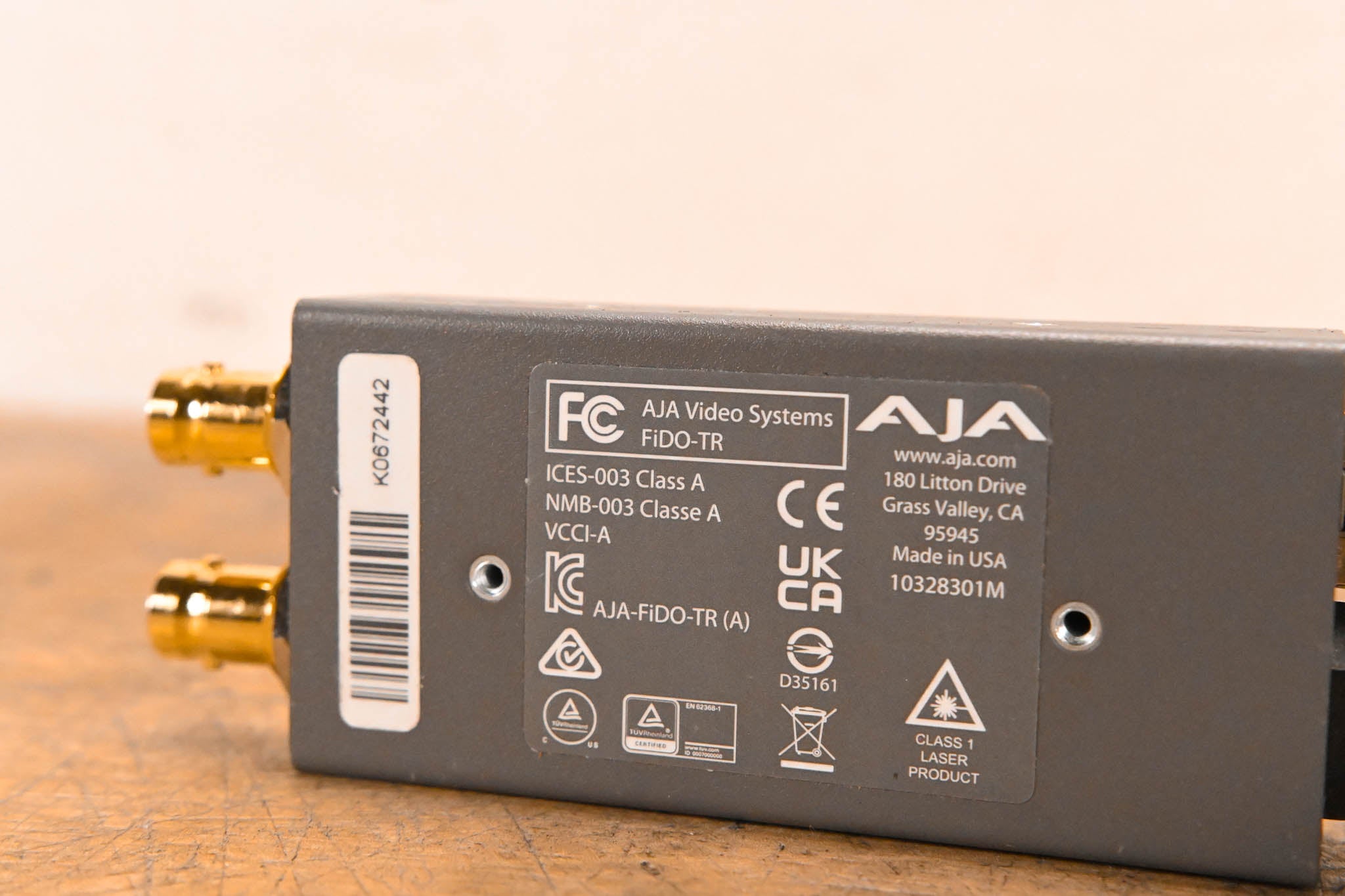 AJA FiDO-TR 1-Channel 3G-SDI/LC Single-Mode LC Fiber Transceiver