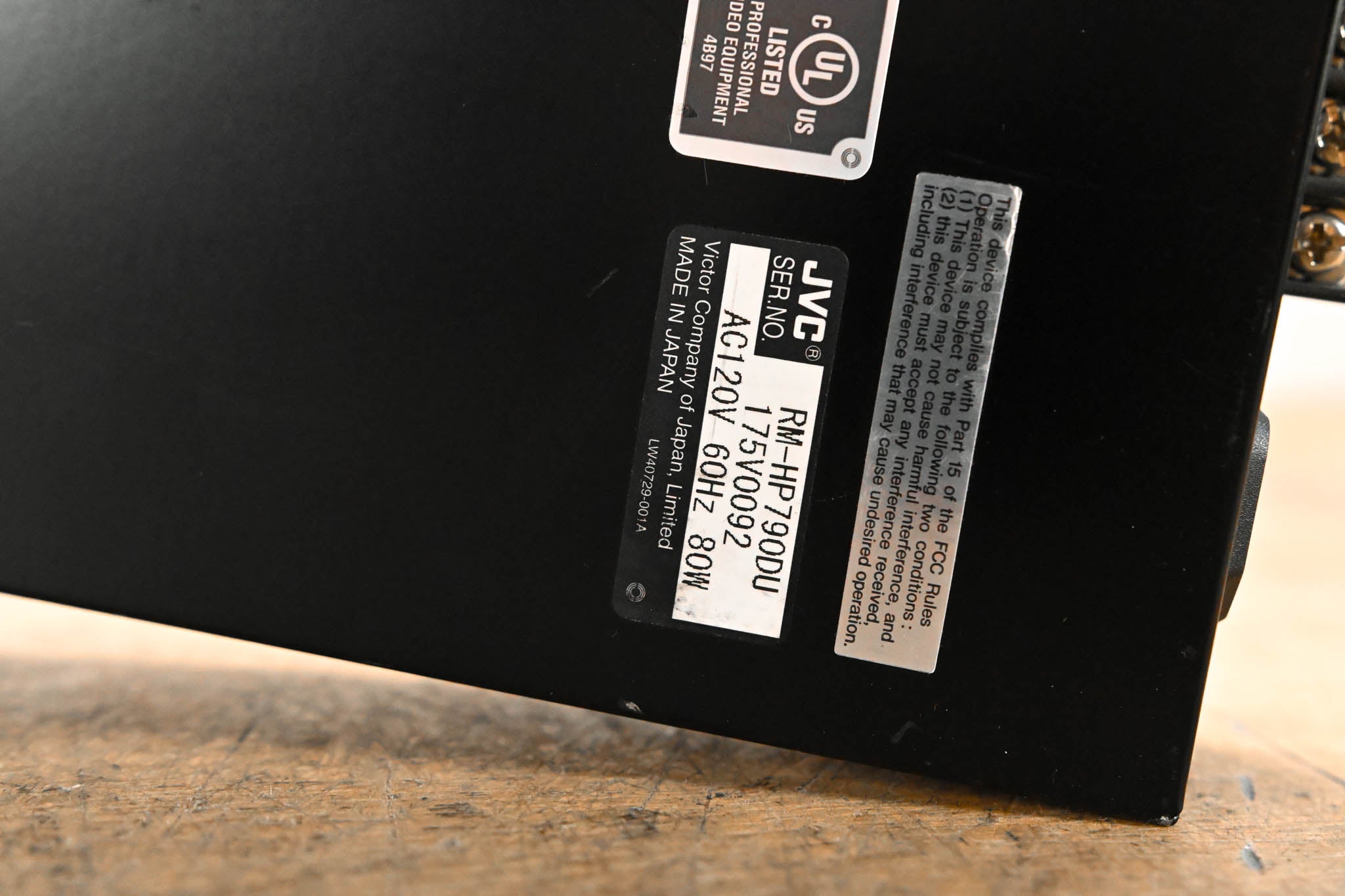 JVC RM-HP790DU Camera Control Unit