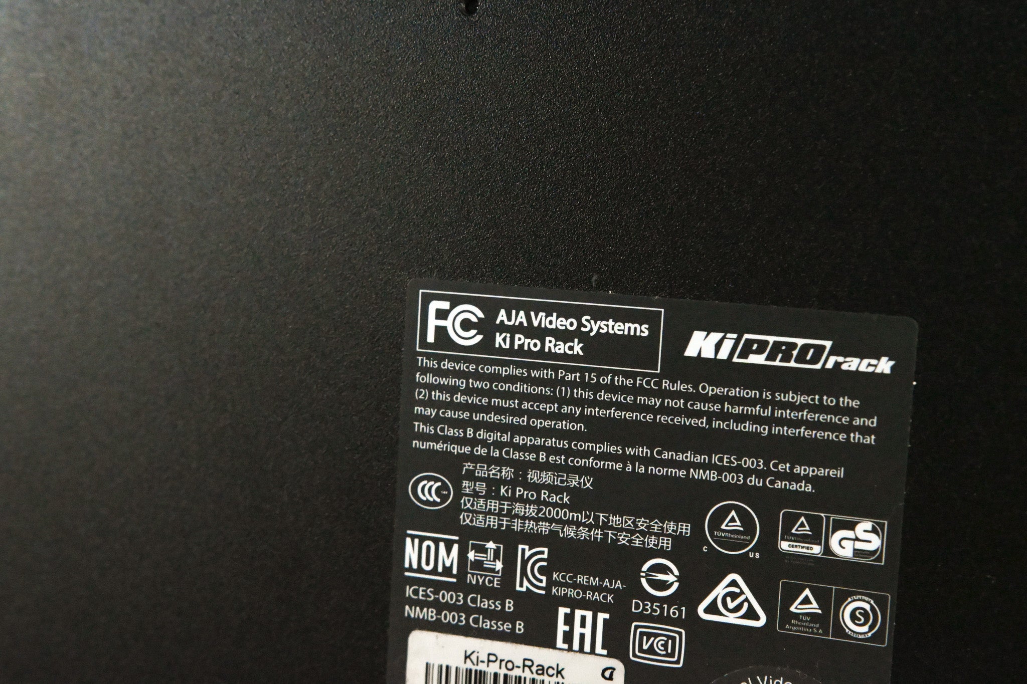AJA Ki Pro Rack File-Based 1RU Video Recorder and Player