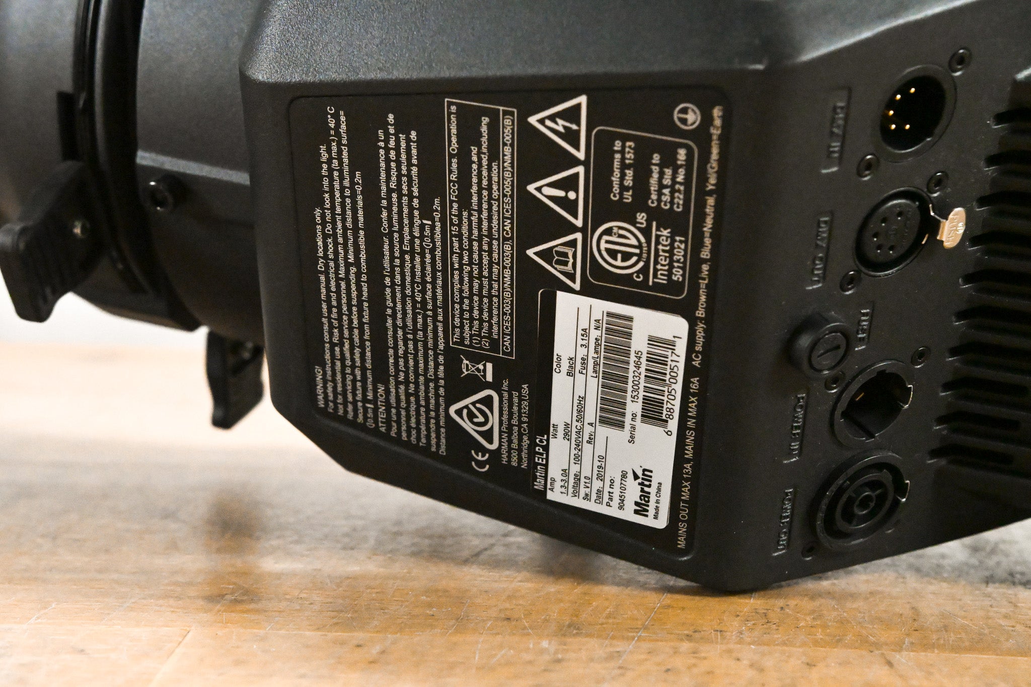 Martin ELP CL Color LED Ellipsoidal Light w/ ETC 10 Degree Lens Tube