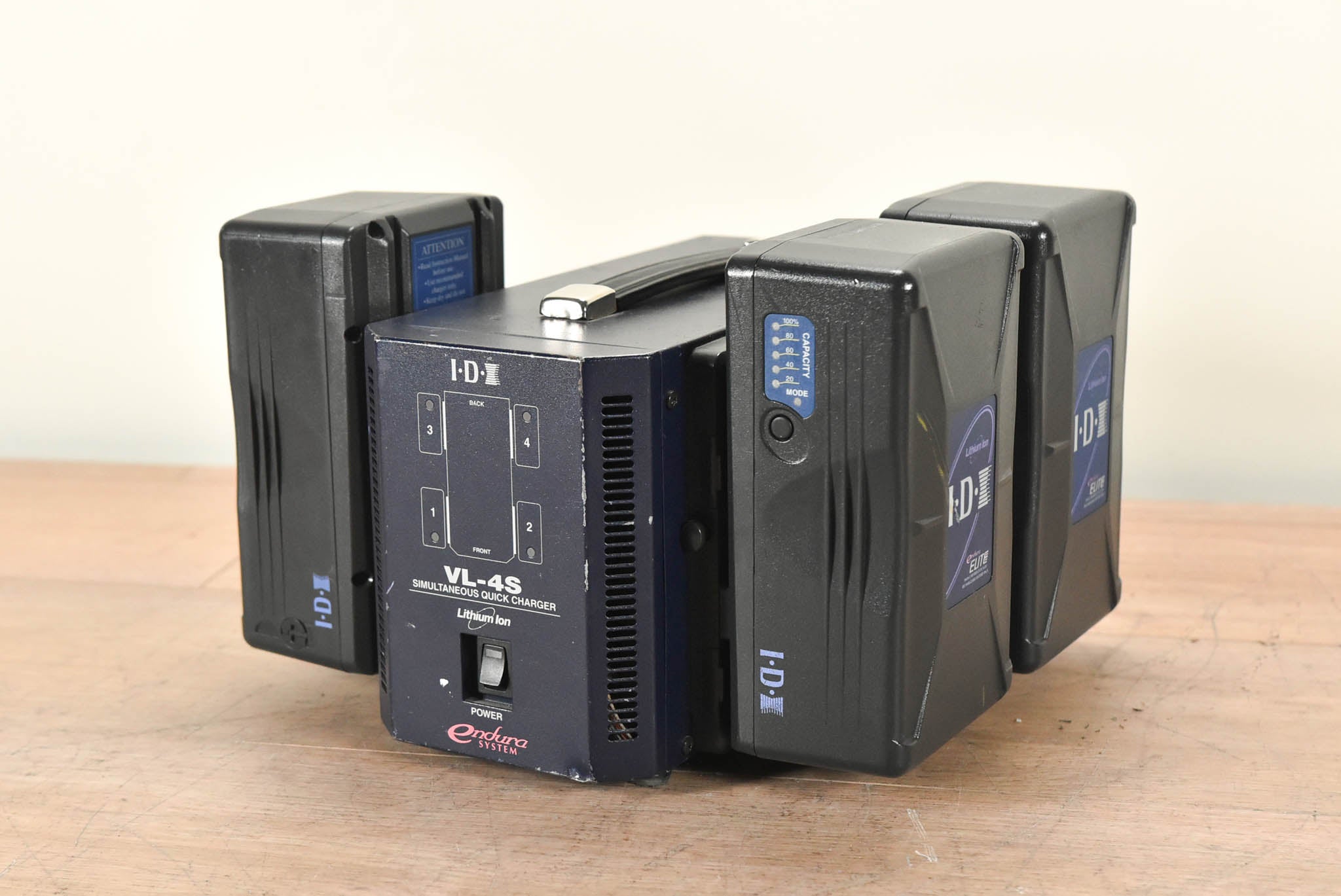 IDX System Technology VL-4S 4-Channel Charger with 3 Batteries