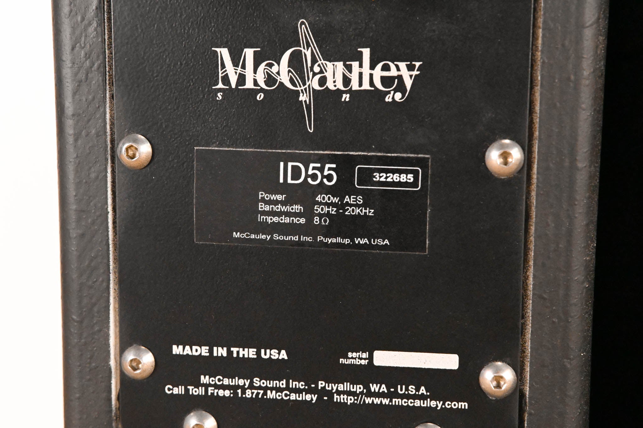 McCauley ID55 2-Way Passive Install Speakers 400W 8Ω (PAIR)