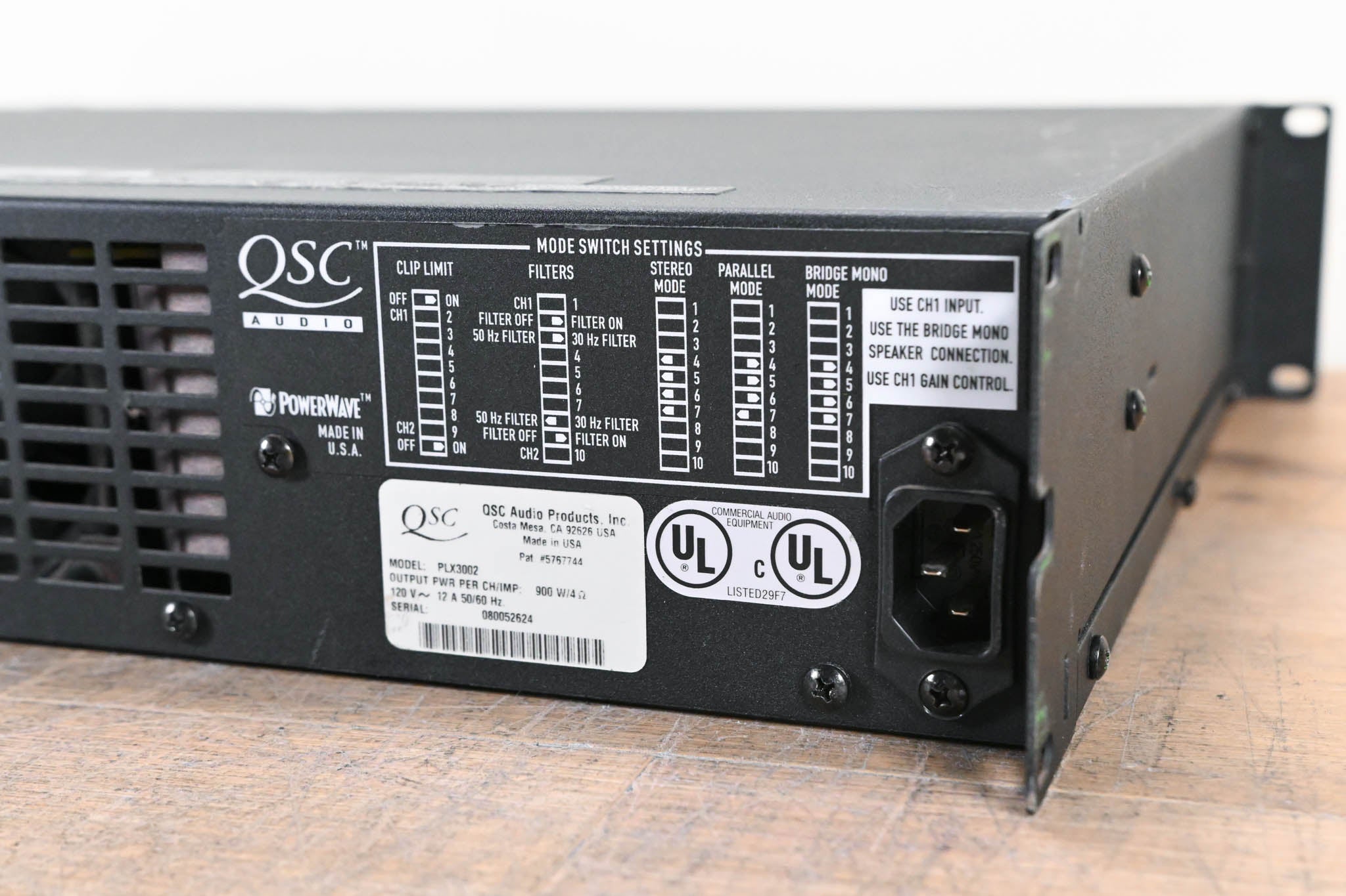 QSC PLX3002 2-Channel Power Amplifier