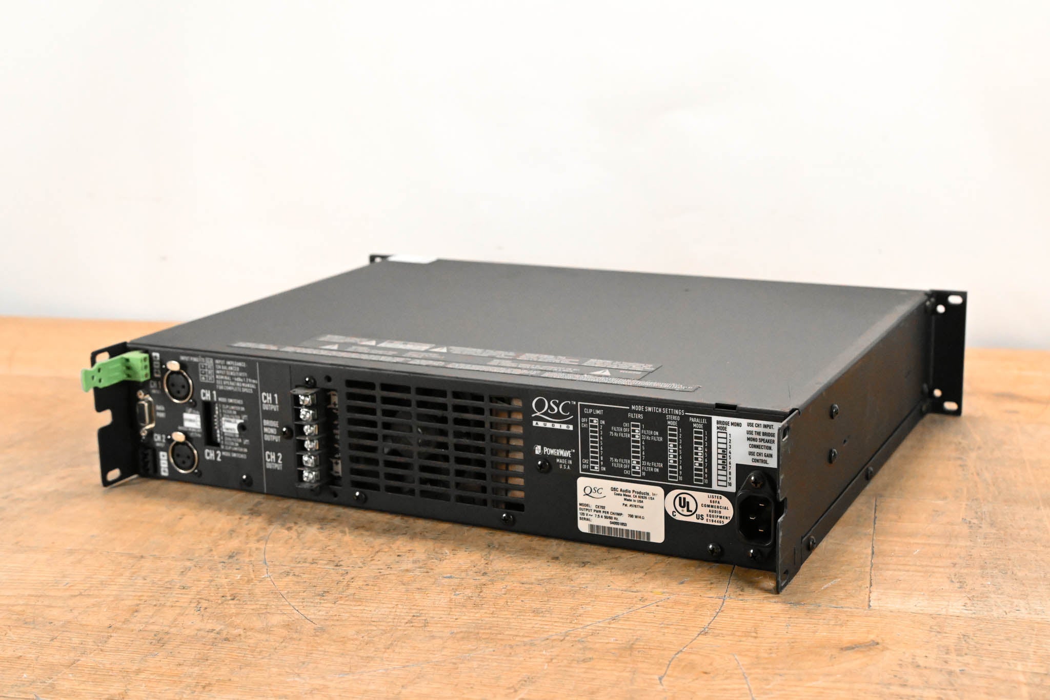 QSC CX702 2-Channel 700W Power Amplifier
