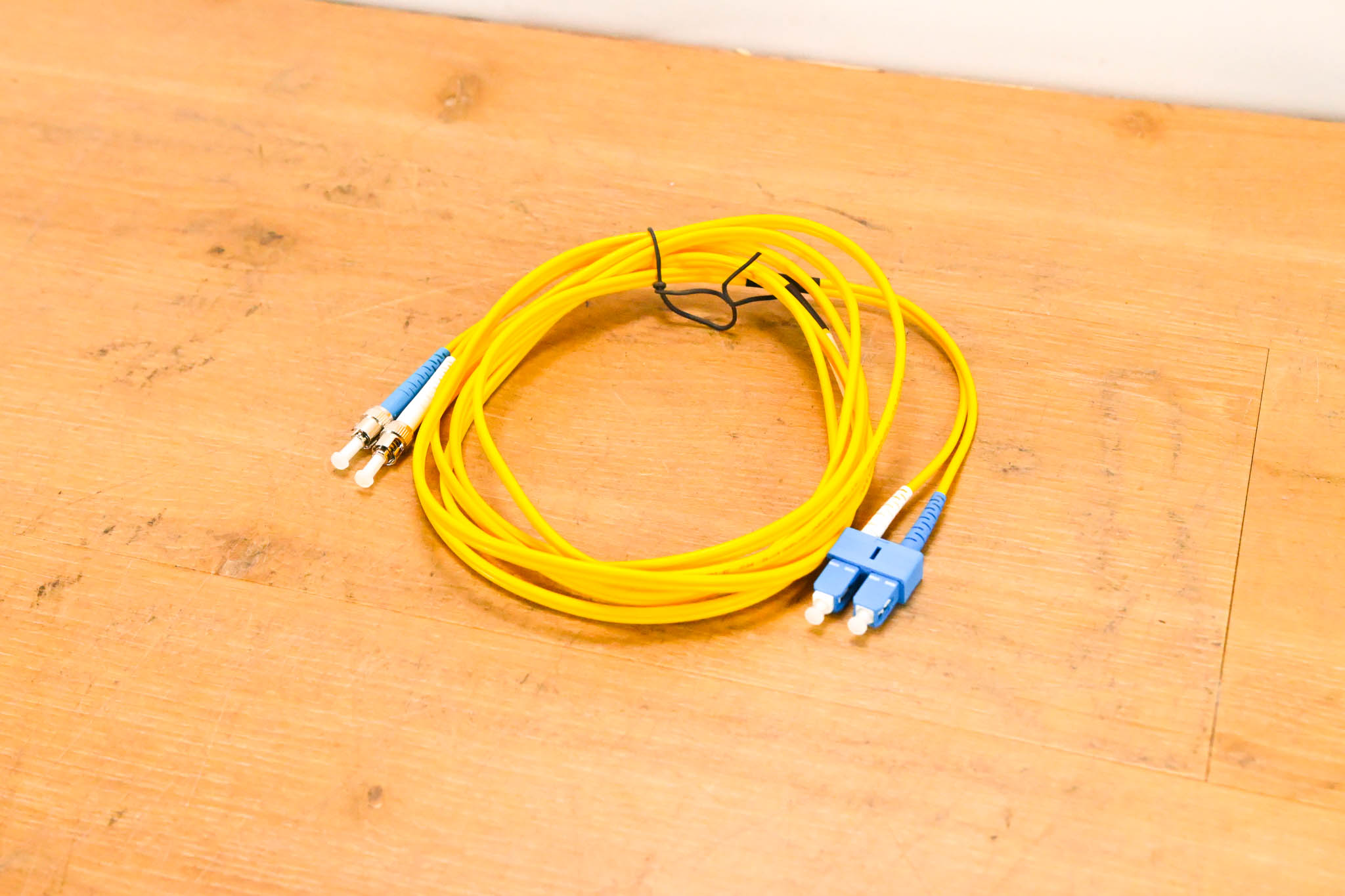 Unbranded SC-ST Duplex Single Mode Fiber Optic Patch Cable - 10'