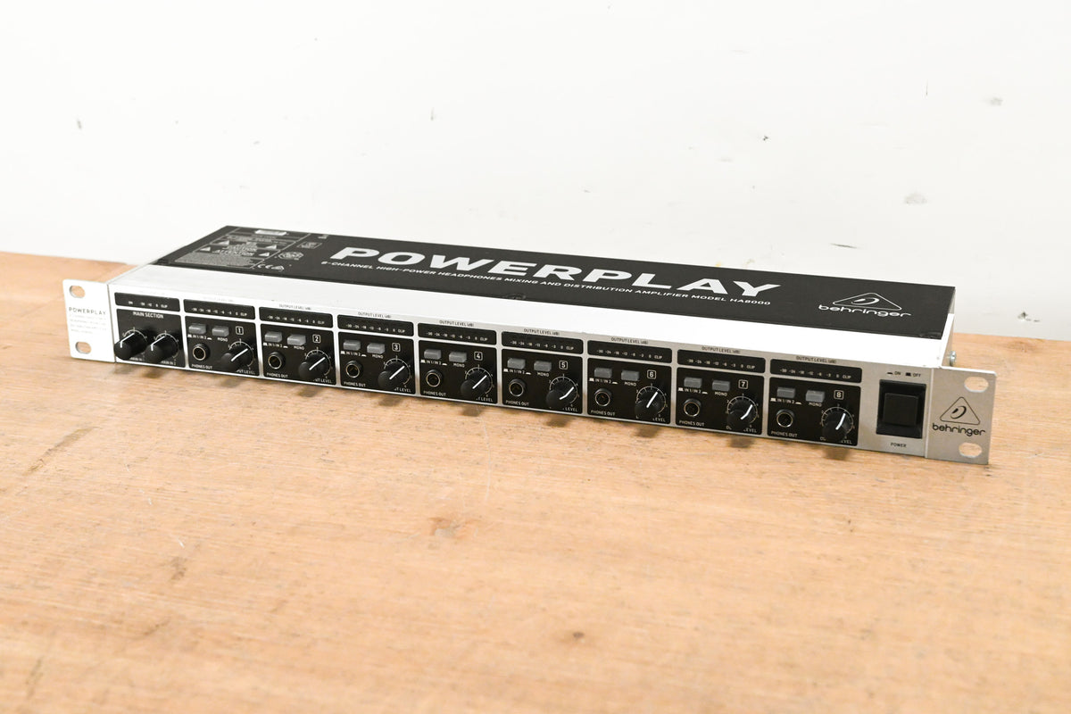 Behringer POWERPLAY HA8000 8-CH Headphone Mixing/Distribution Amplifier