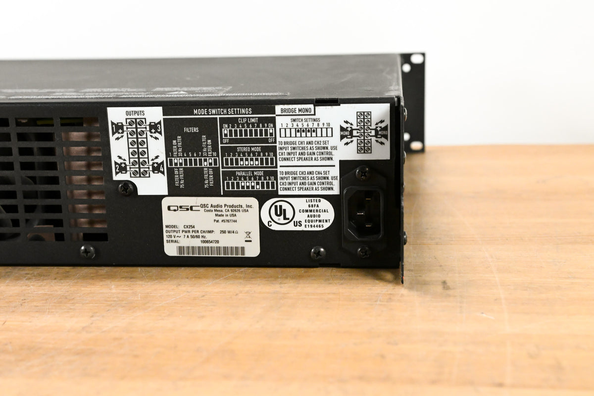 QSC CX254 4-Channel Power Amplifier