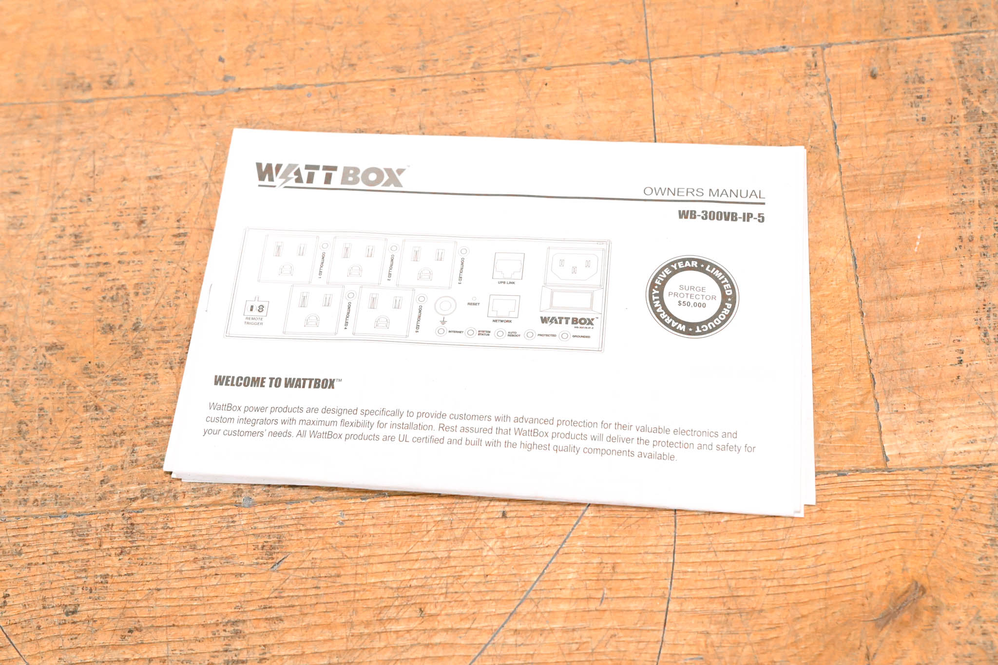 WattBox WB-300VB-IP-5 IP Power Conditioner WB357 - 5 Outlets