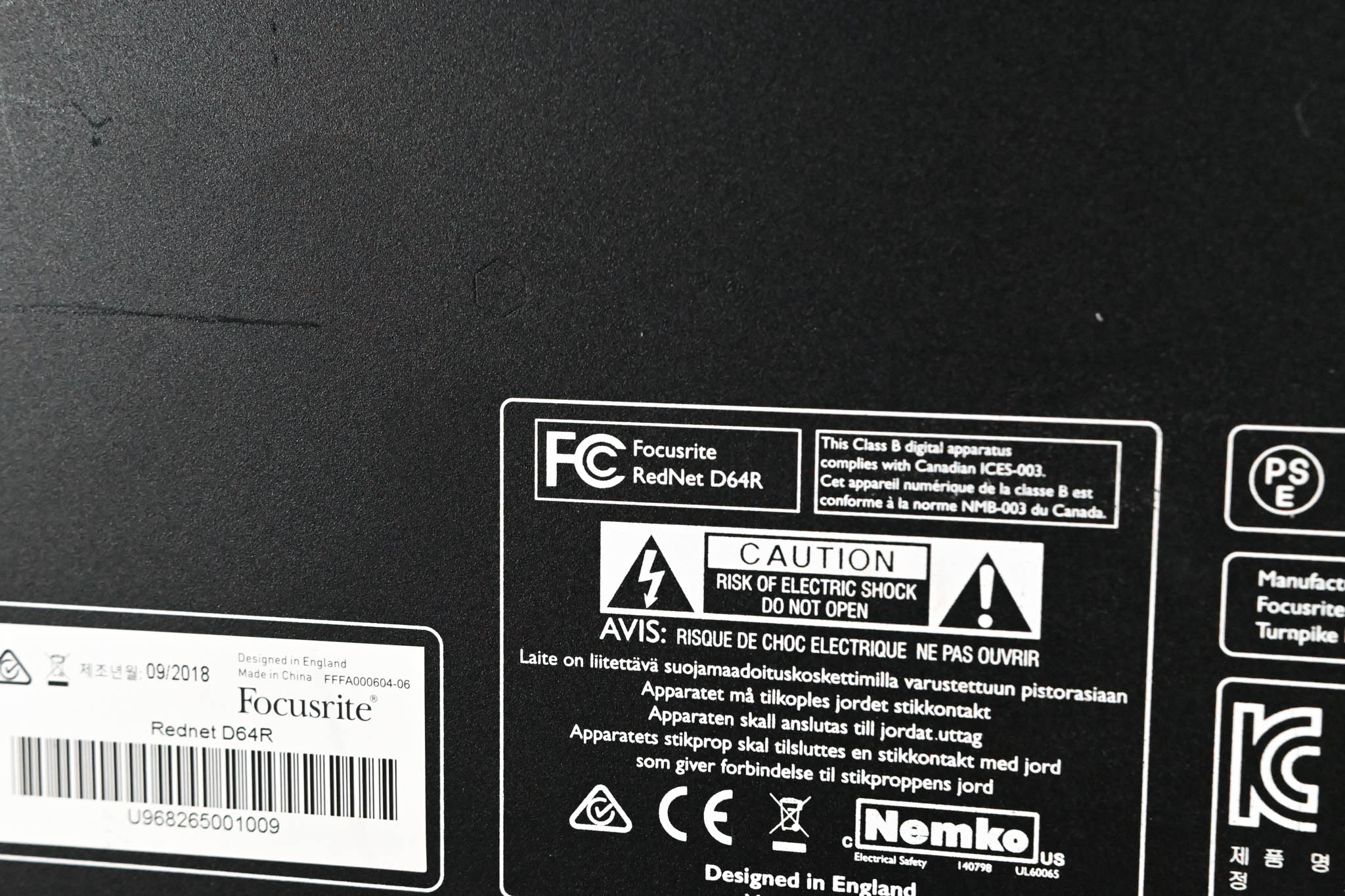 Focusrite RedNet D64R 64-Channel Dante to MADI Interface