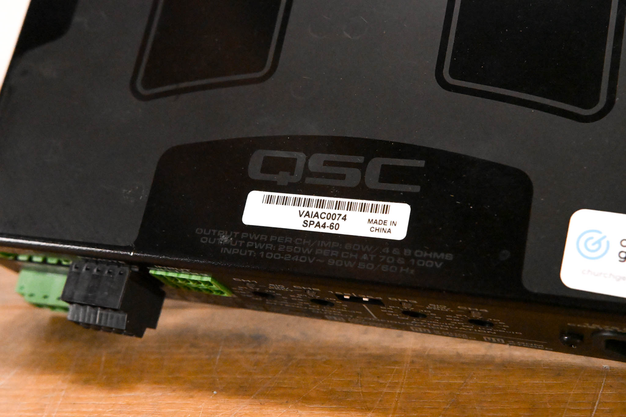 QSC SPA4-60 Four-Channel Power Amplifier