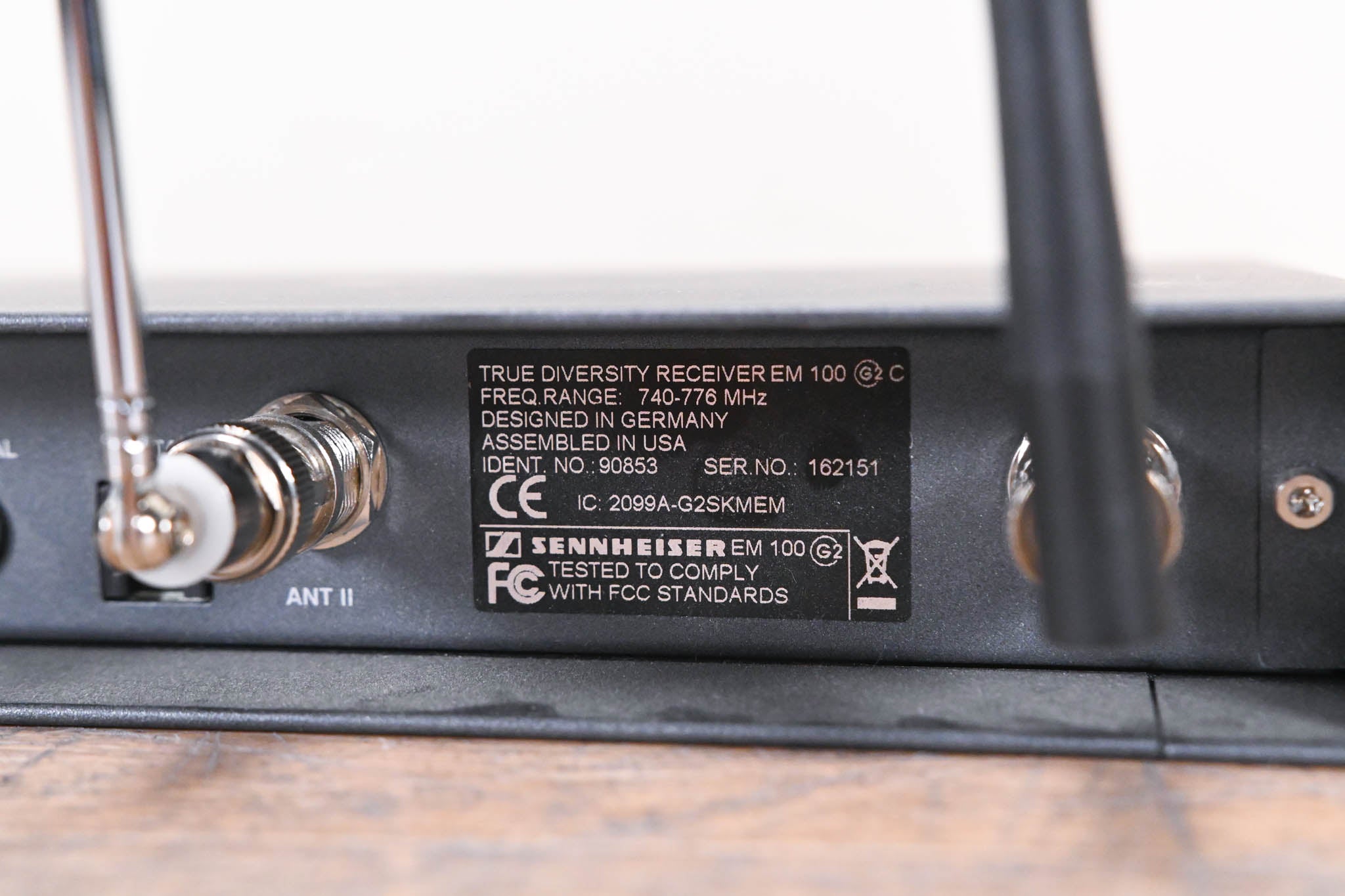 Sennheiser EM 100 G2 Wireless Receiver 740-776 MHz (NO POWER SUPPLY)