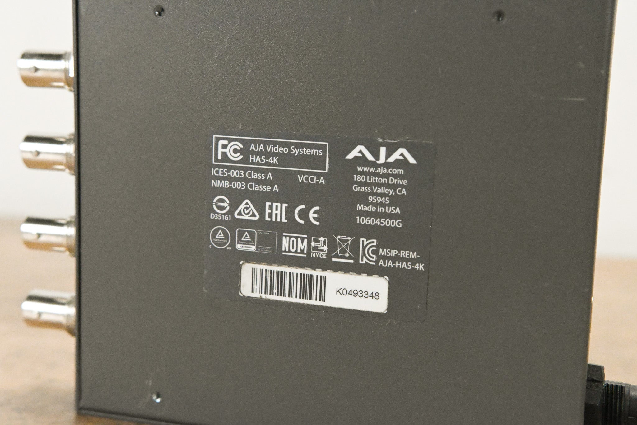 AJA HA5-4K 4K HDMI to 4K SDI Mini Converter (NO POWER SUPPLY)