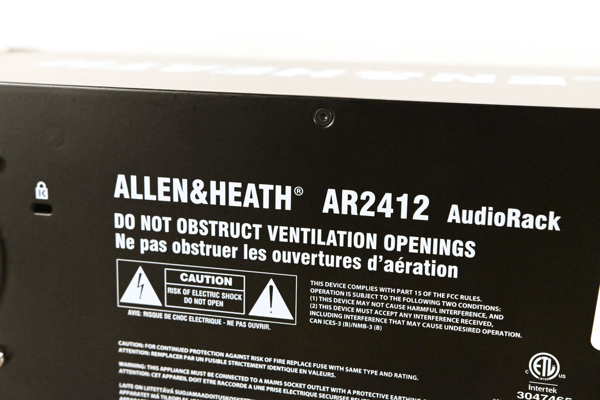 Allen & Heath AR2412 24x12 AudioRack for Qu, Avantis, and SQ Mixers