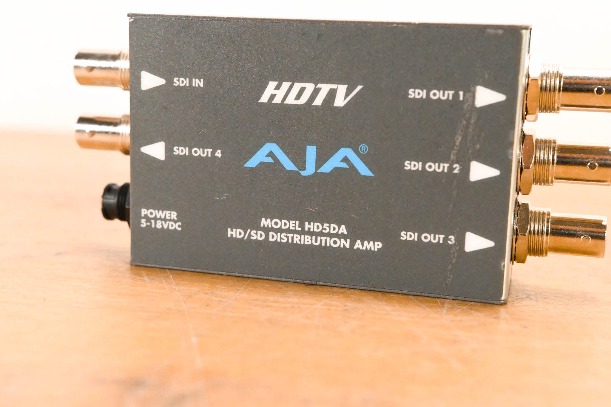 AJA HD5DA 1x4 HD/SD-SDI Distribution Amplifier/Repeater NO POWER SUPPLY