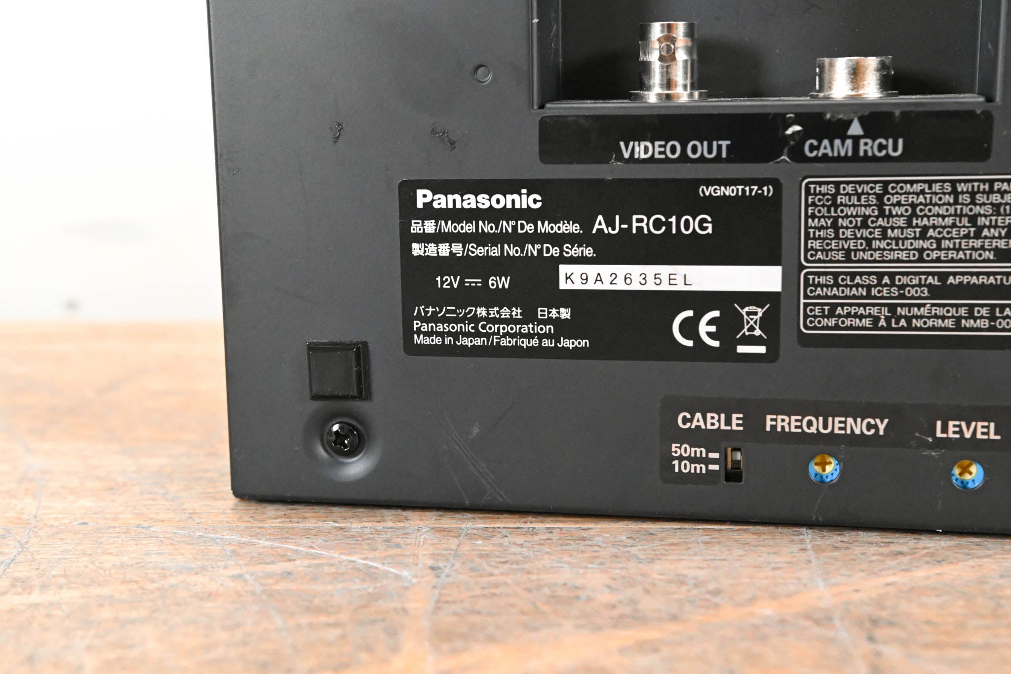 Panasonic AJ-RC10G Remote Control Unit