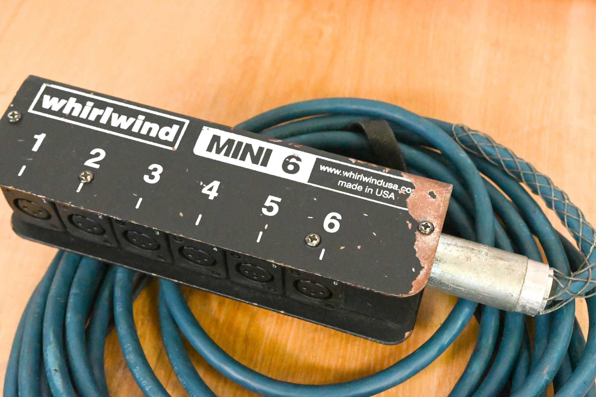 Whirlwind MS-6-M-NR-025 Mini 6 6-Channel Low-Profile Drop Snake - 25 ft