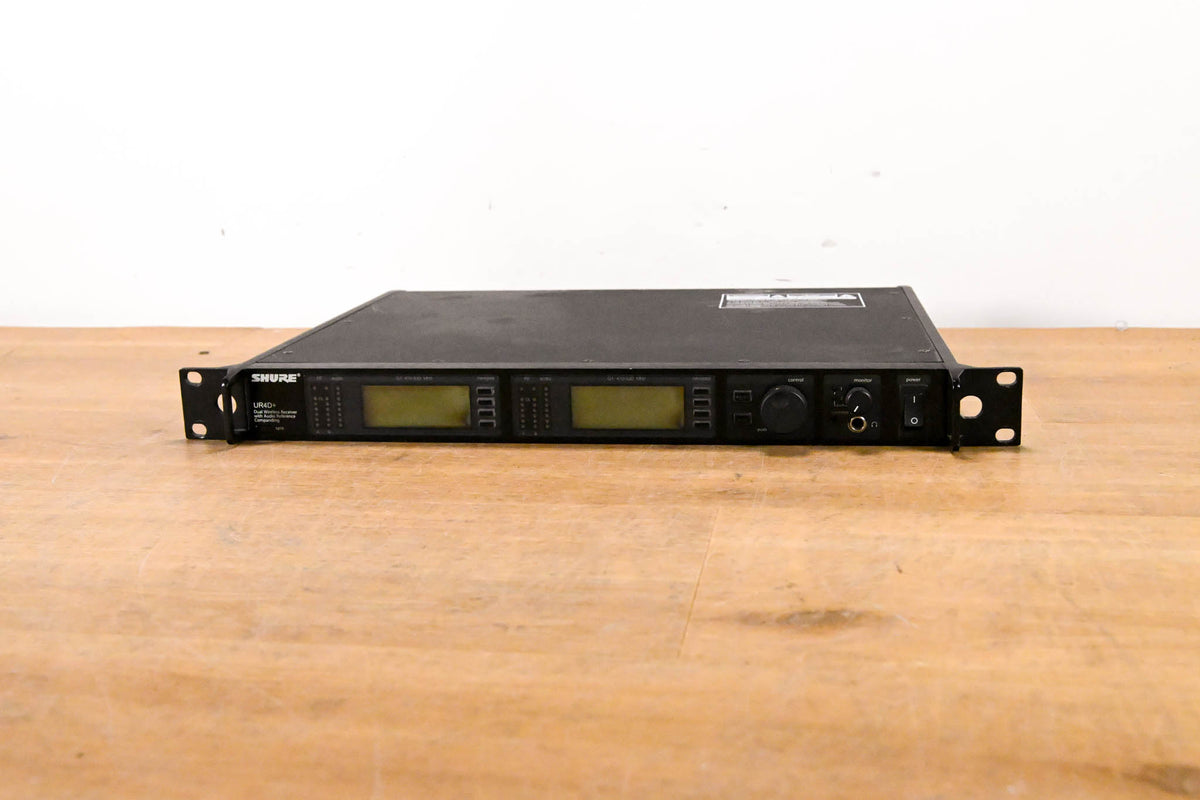 Shure UR4D+ Dual-Channel Wireless Receiver - G1 Band: 470-530 MHz