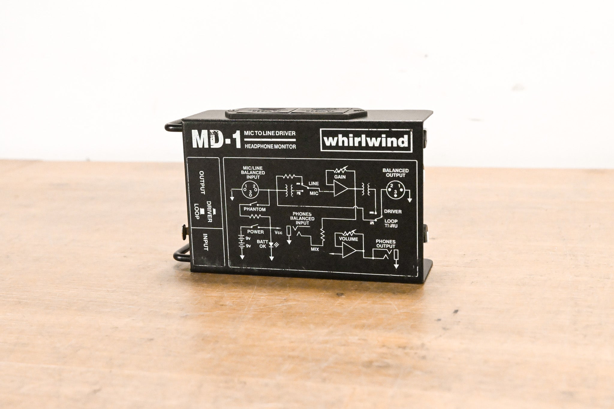 Whirlwind MD-1 Portable Mic Preamp / Line Driver & Headphone Monitor