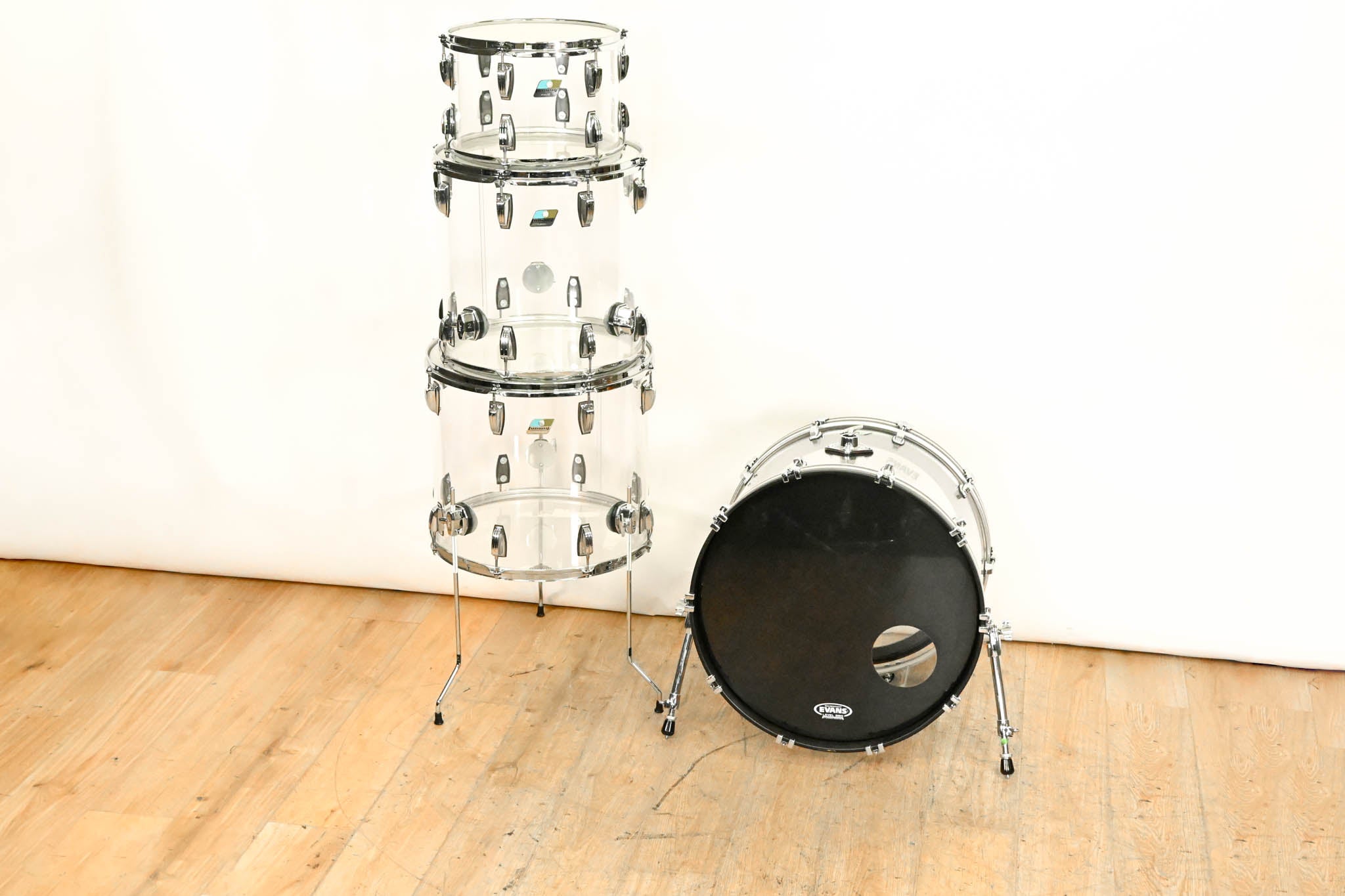 Ludwig Vistalite 1970s Big Beat 4pc Drum Kit