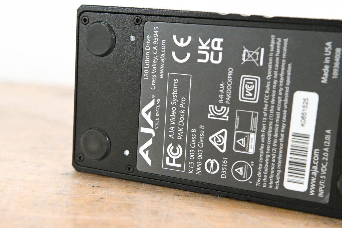 AJA PAK Dock Pro for Ki Pro Quad Pak SSDs