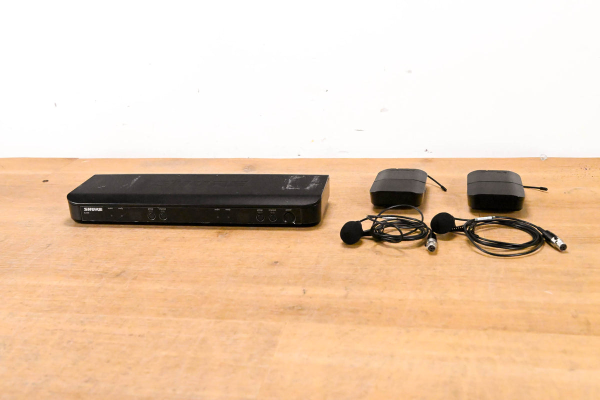Shure BLX188/CVL Dual Beltpack System w/ two Lav Mics - J10 (NO PSU)