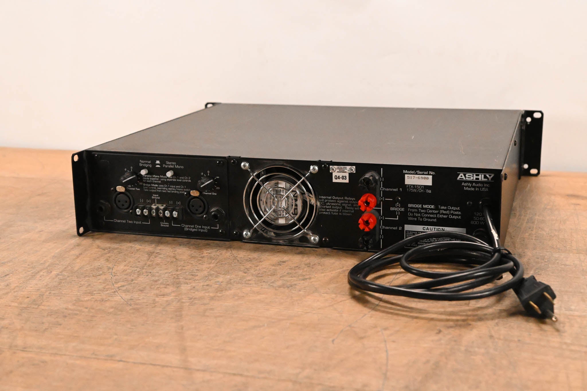Ashly FTX-1501 FTX Series III Stereo MOSFET Power Amplifier