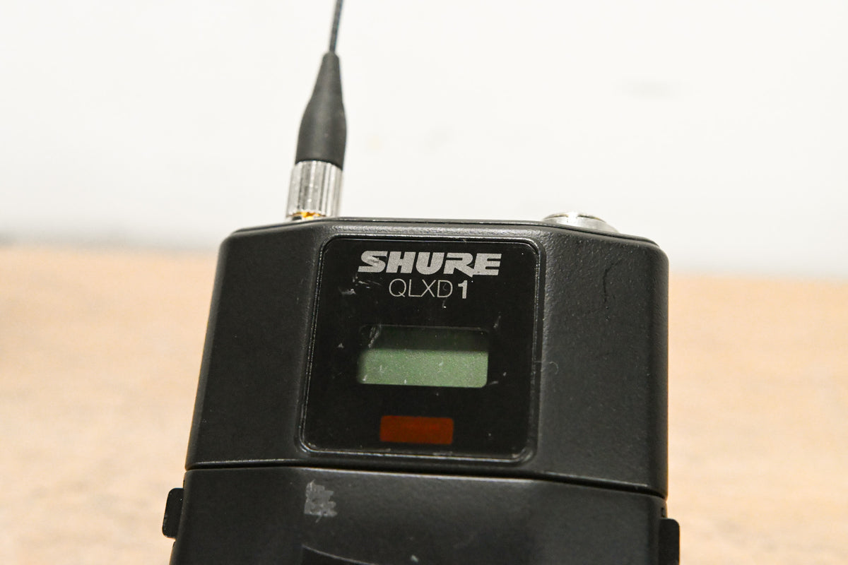 Shure QLXD1 Digital Wireless Bodypack Transmitter G50 Band: 470-534 MHz
