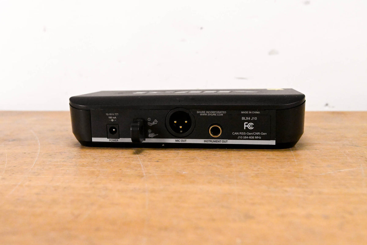 Shure BLX4 Wireless Receiver - J10 Band: 584-608MHz (NO POWER SUPPLY)