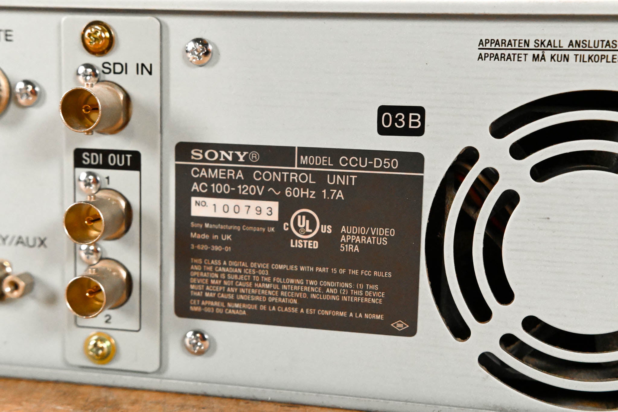 Sony CCU-D50 Camera Control Unit