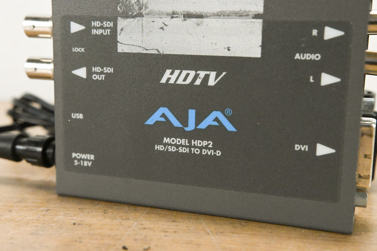 AJA HDP2 HD-SDI/SDI to DVI-D and Audio Converter