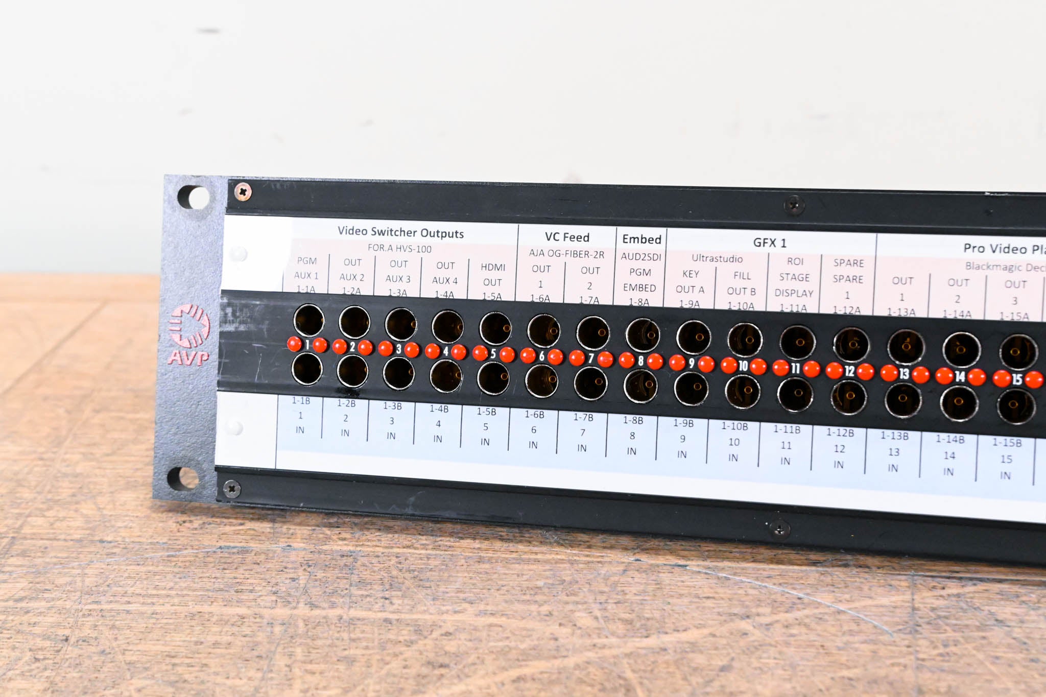 AVP AV-D232E2-AMN75-BZ Midsize (Mini-WECO) 2RU 2x32 Video Patch Panel