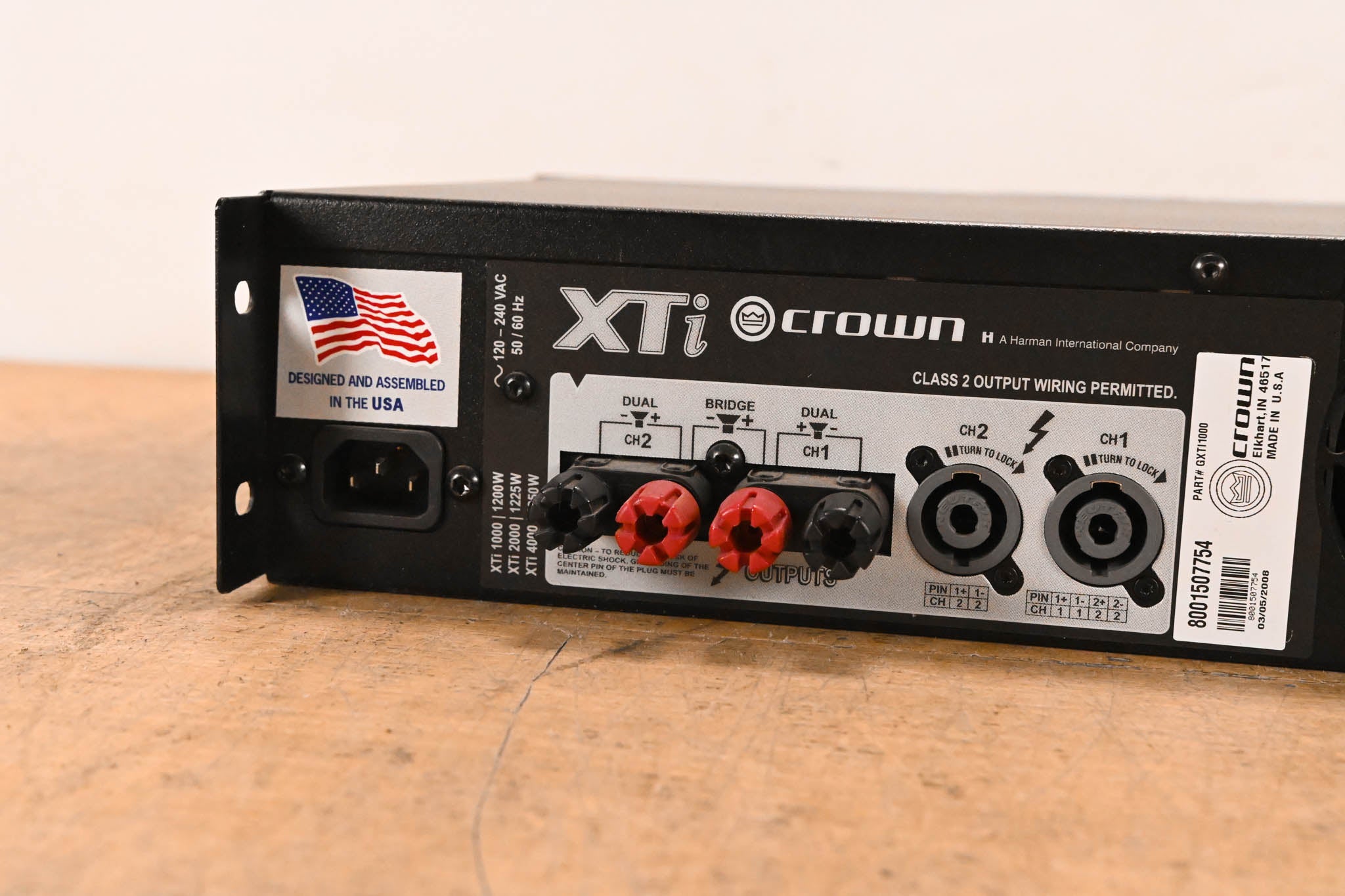 Crown XTi 1000 Stereo Power Amplifier with DSP