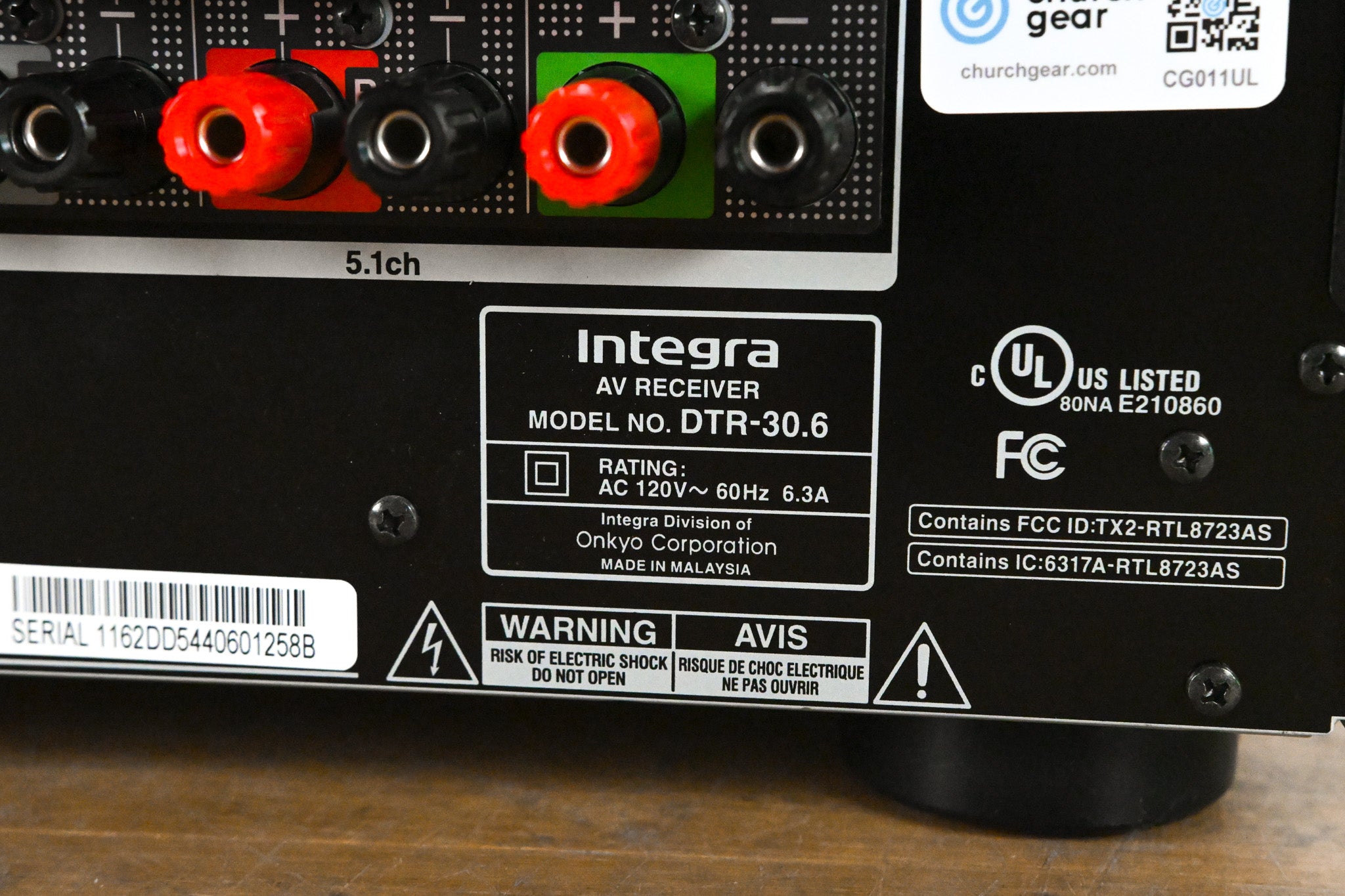 Integra DTR-30.6 7.2-Channel Network A/V Receiver
