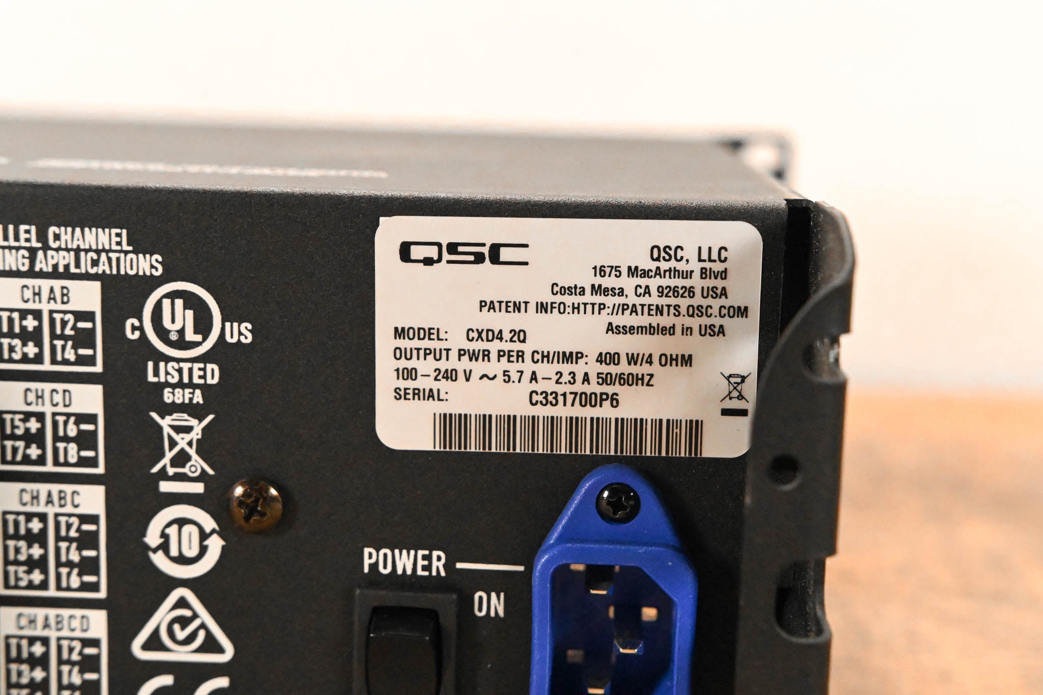 QSC CXD4.2Q 4-Channel, 2000W Network Amplifier