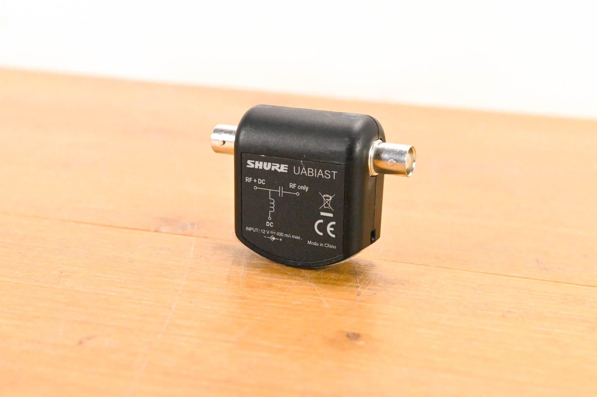 Shure UABIAST In-line 12V DC Bias Over Coaxial BNC Power Adapter