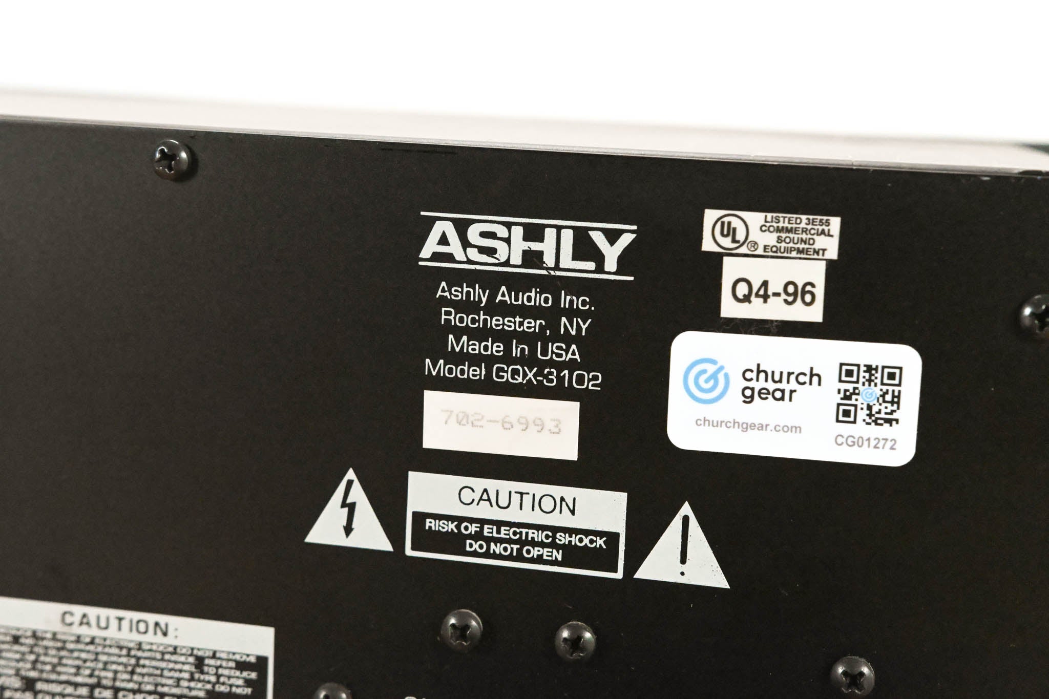 Ashly GQX-3102 2-Channel 31-Band Graphic Equalizer