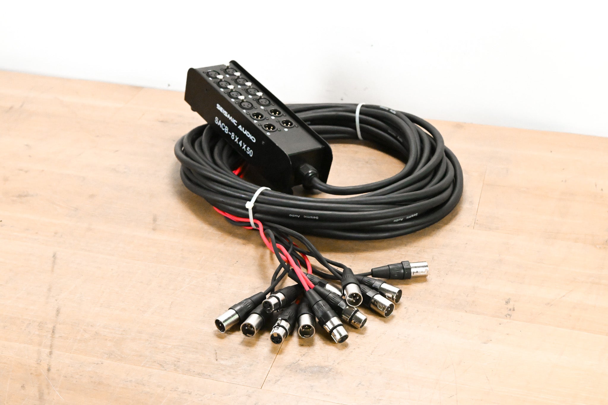 Seismic Audio SACB-8x4x50 8-Channel XLR Snake Cable w/ 4 Returns - 50'