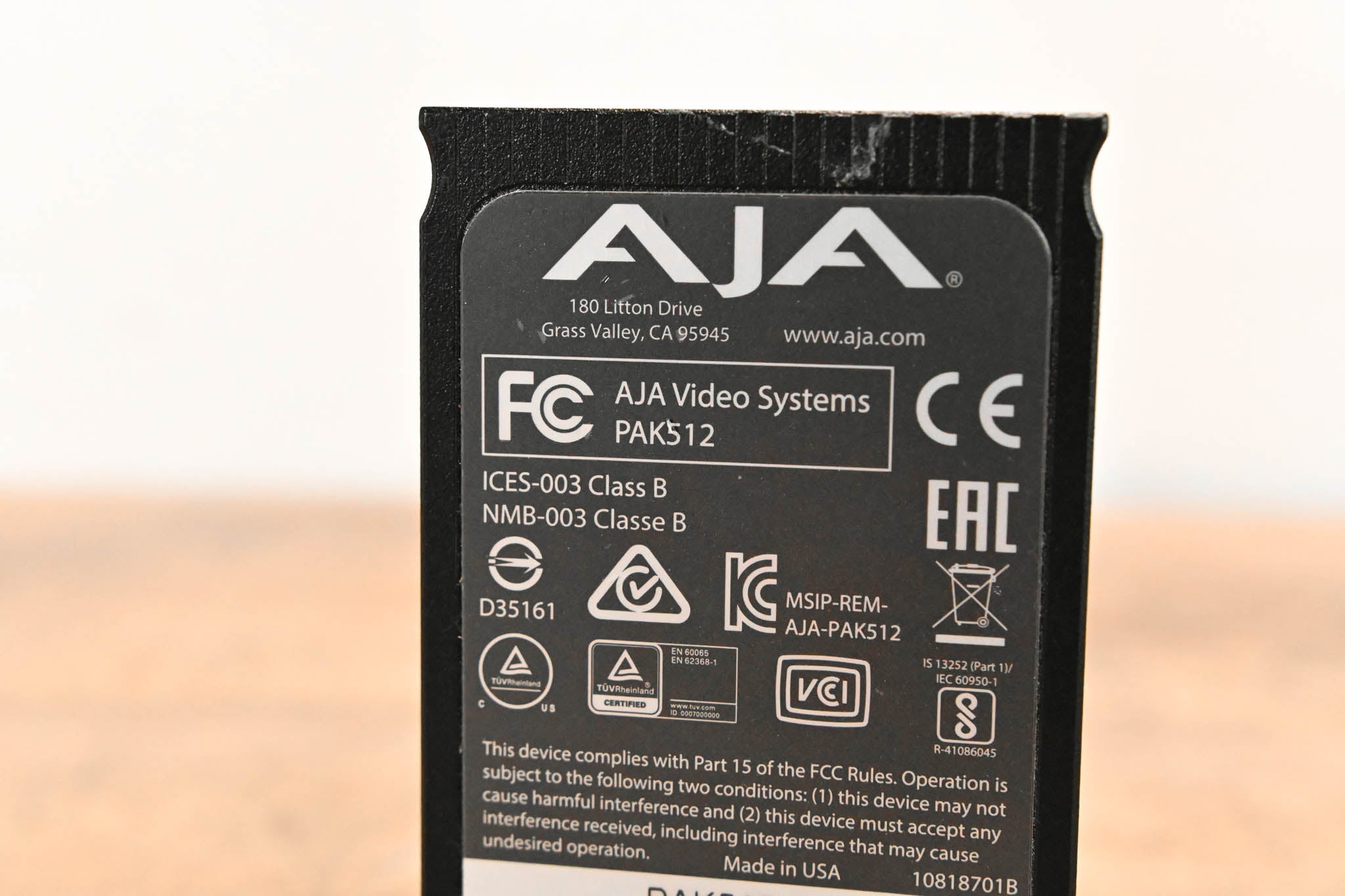 AJA PAK512 SSD Module for Ki Pro Systems