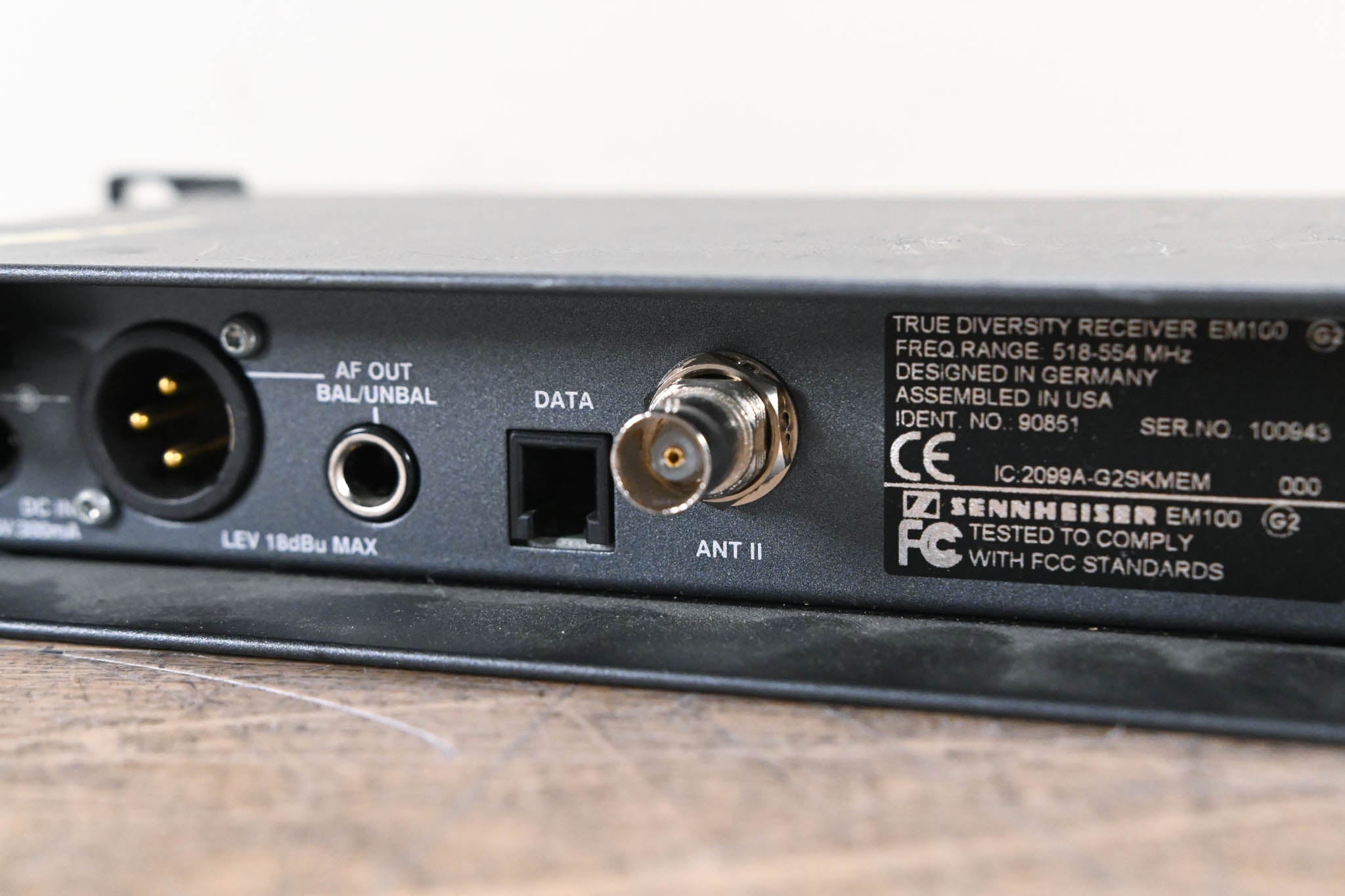 Sennheiser EM 100 G2 Wireless Receiver - 518-554 MHz (NO POWER SUPPLY)