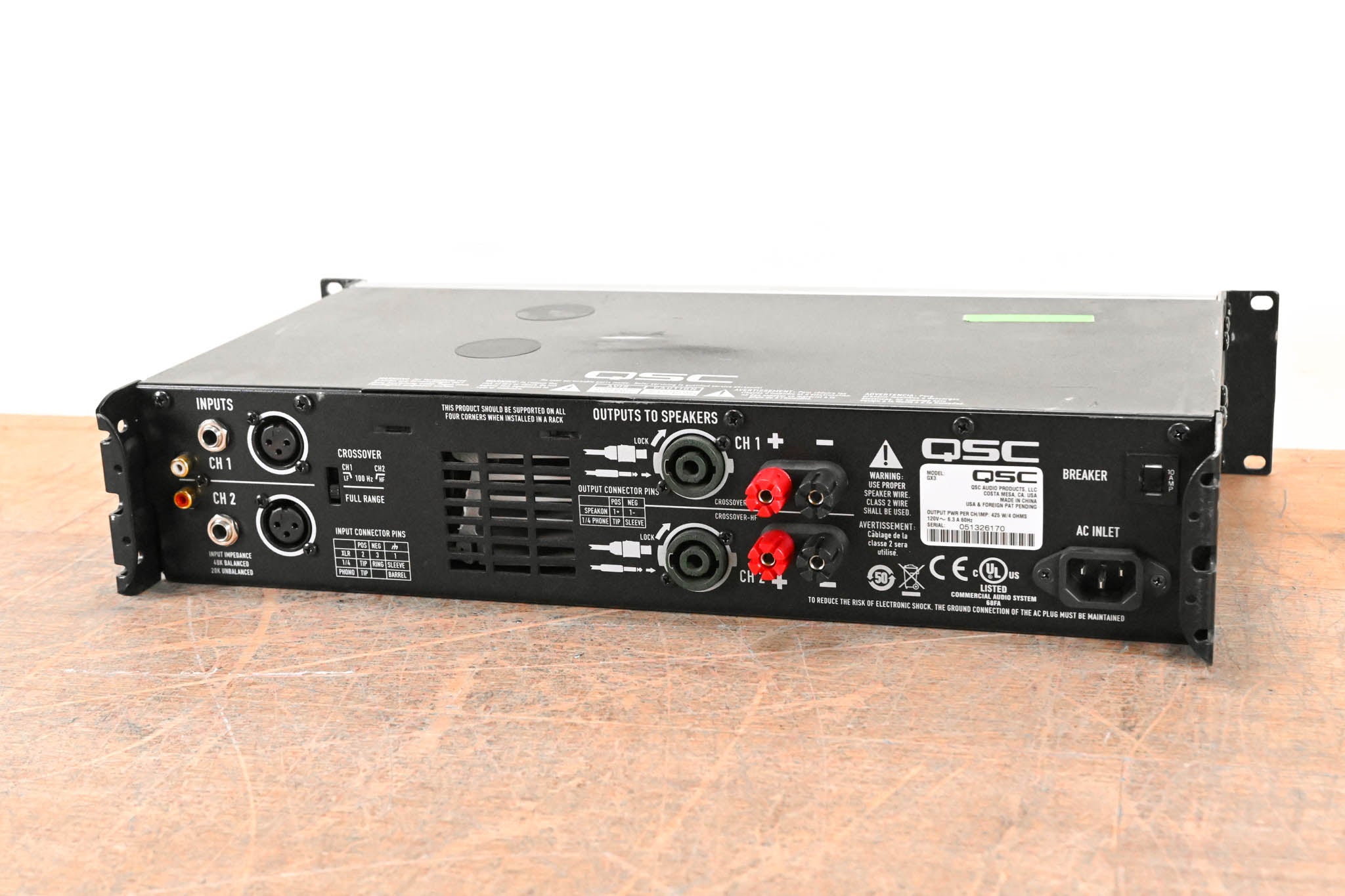 QSC GX3 300W 2-Channel Power Amplifier