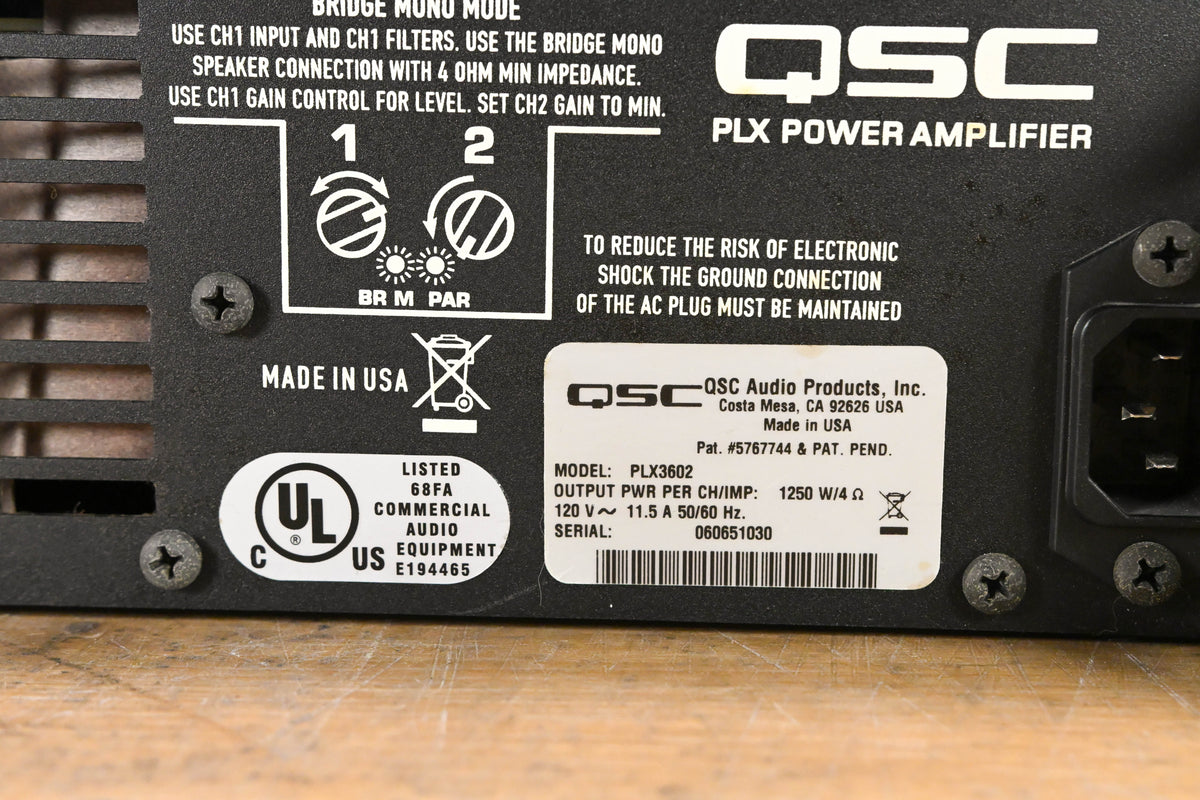 QSC PLX3602 2-Channel Power Amplifier