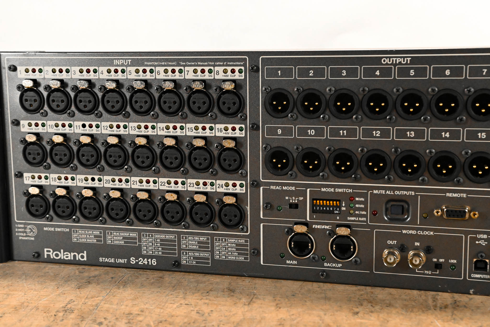 Roland S-2416 24x16 Digital Snake Stage Unit