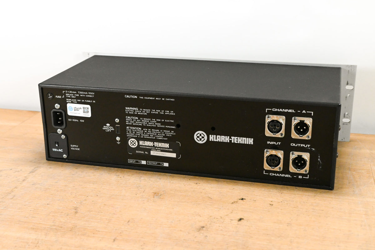 Klark Teknik DN360 2-Channel 30-Band 1/3 Octave Analog Graphic Equalizer