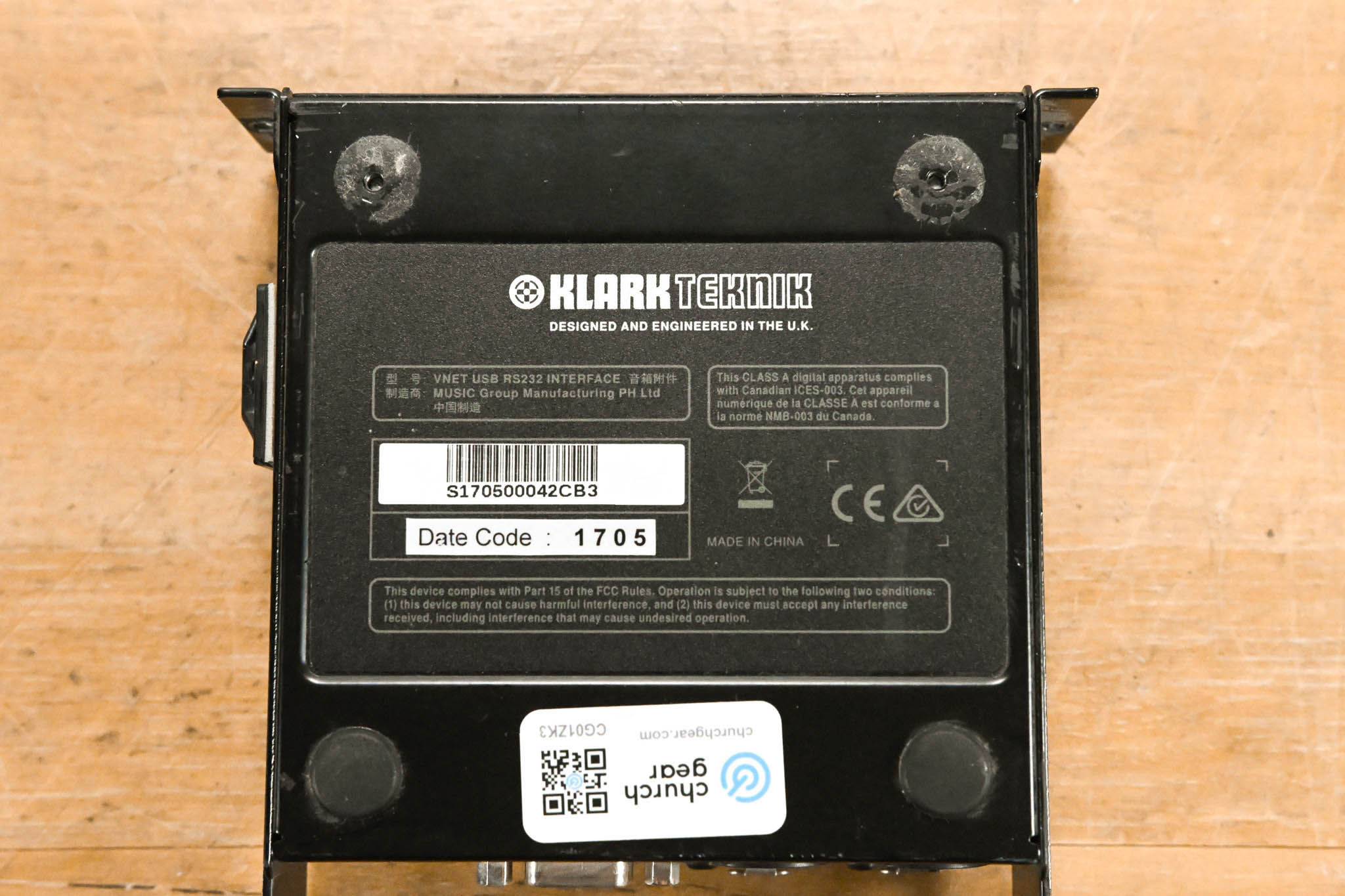 Klark Teknik USB RS232 Interface for VNET Software (NO POWER SUPPLY)