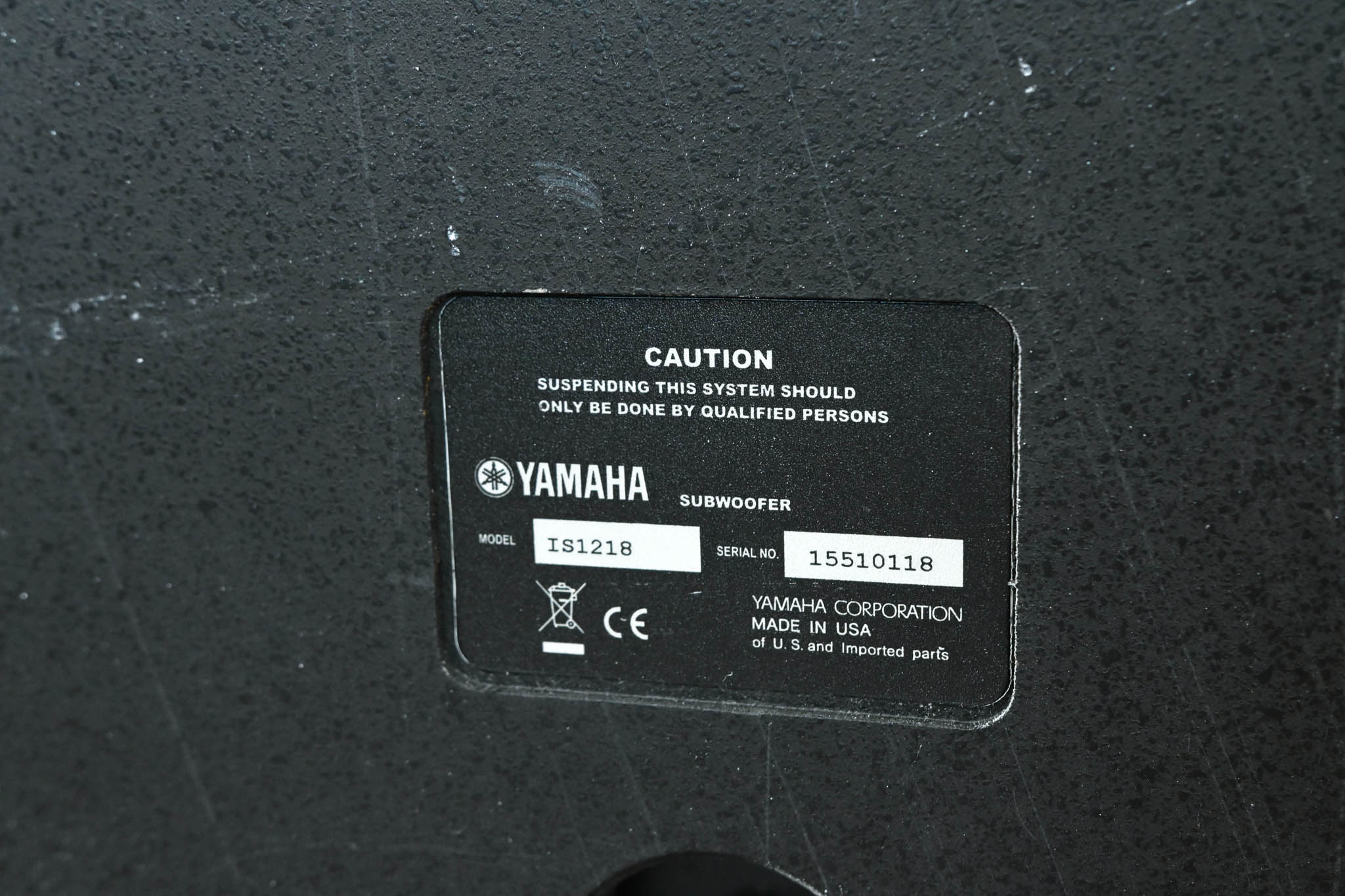 Yamaha IS1218 Dual 18" Passive High Power Subwoofer