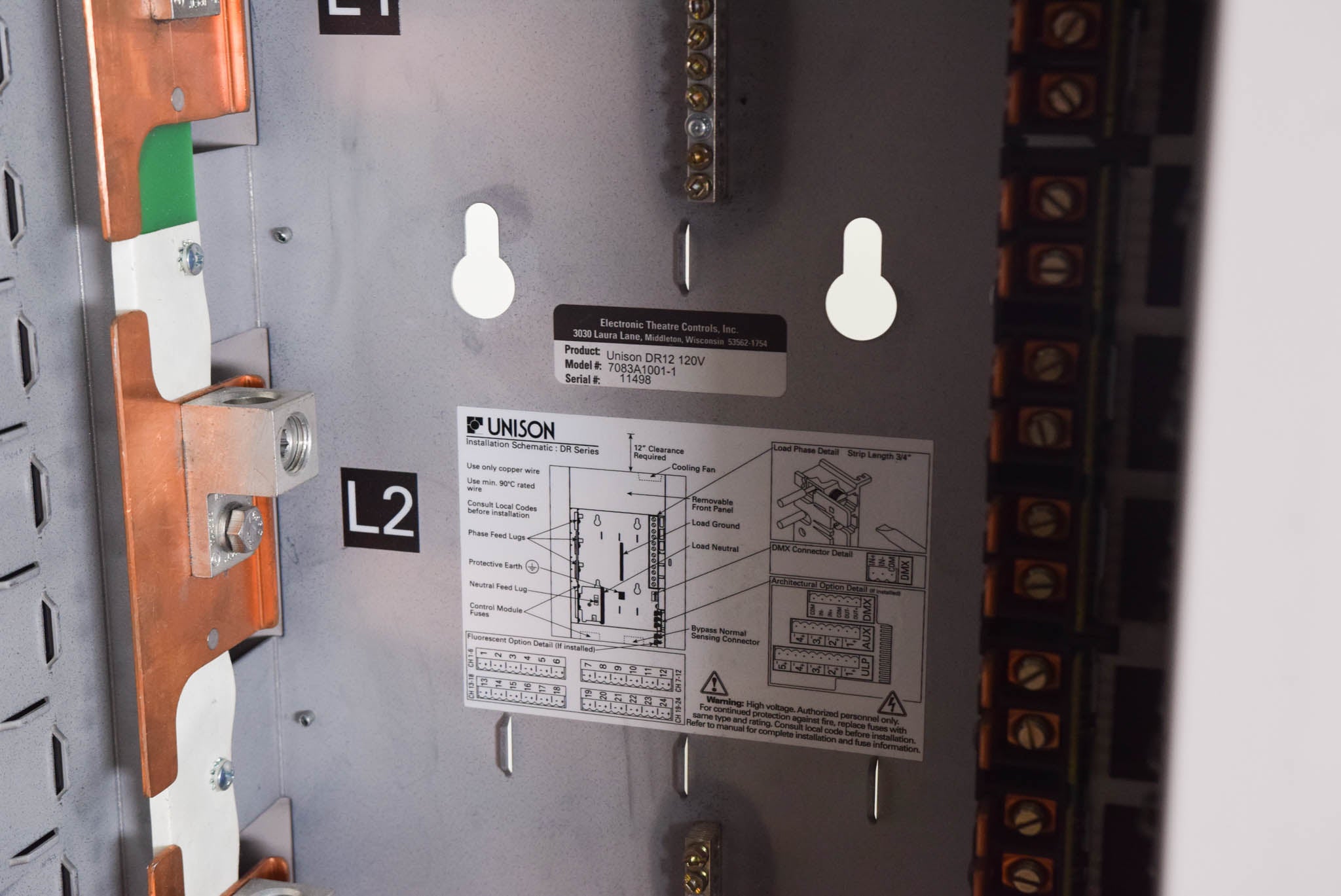 ETC Unison DR12 120V Dimming Rack