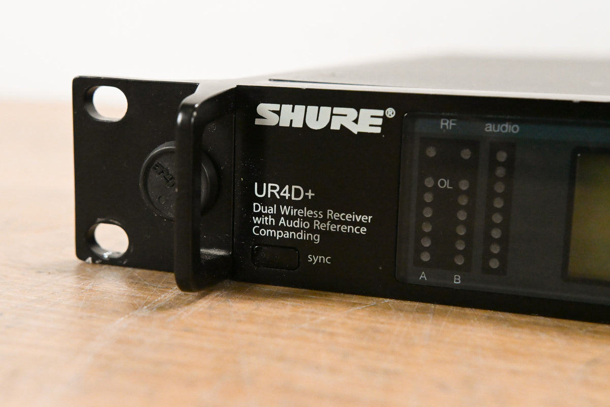 Shure UR4D+ Dual-Channel Wireless Receiver - G1 Band: 470-530 MHz