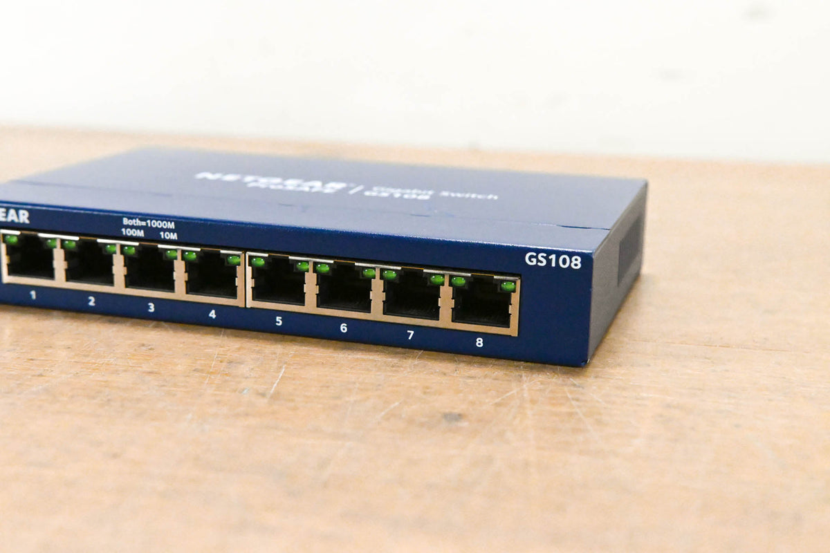 NETGEAR GS108 v4 8-Port Gigabit Unmanaged Switch (NO POWER SUPPLY)