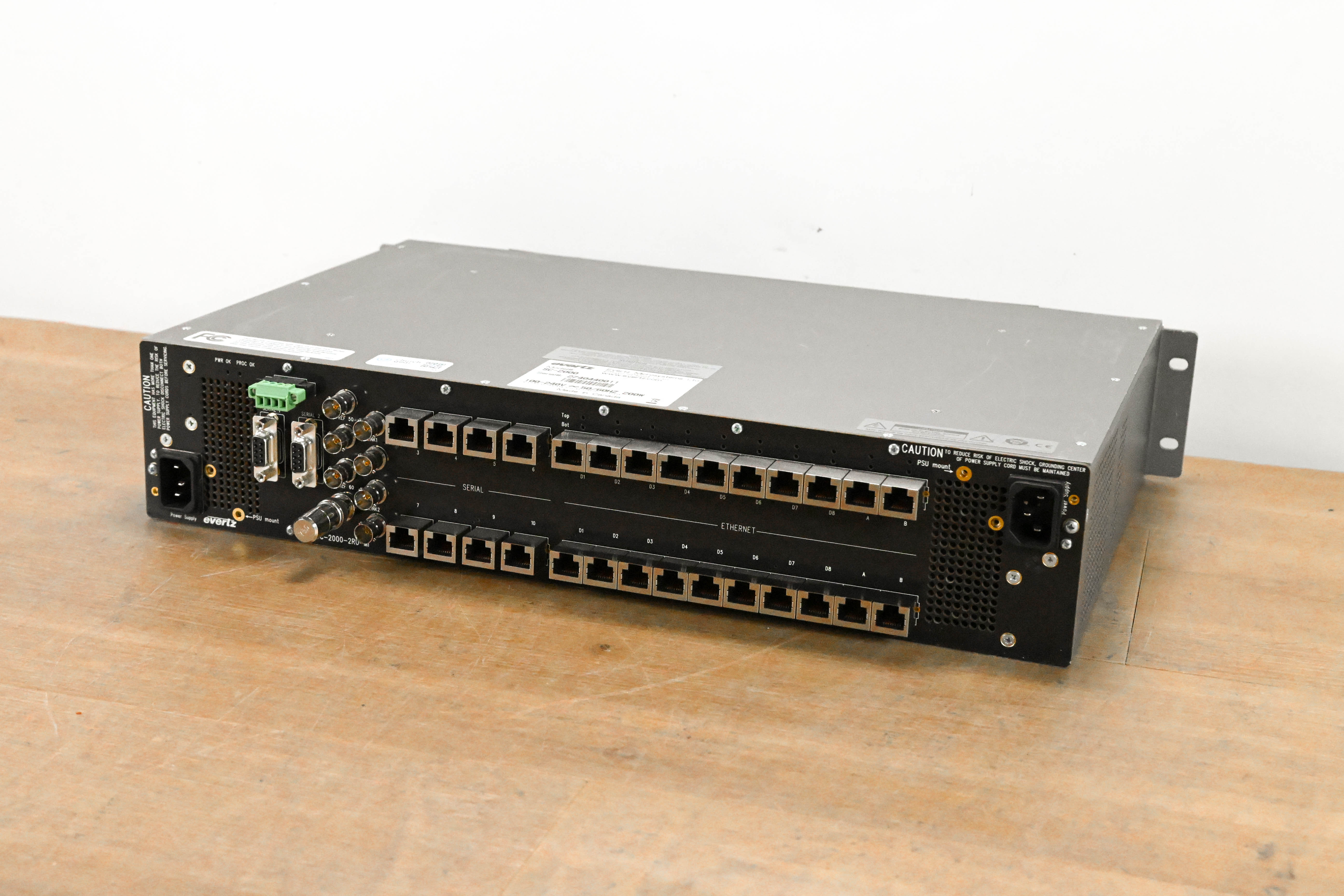 Evertz SC-2000 System Controller 2RU Rackmount Chassis w/ Cards